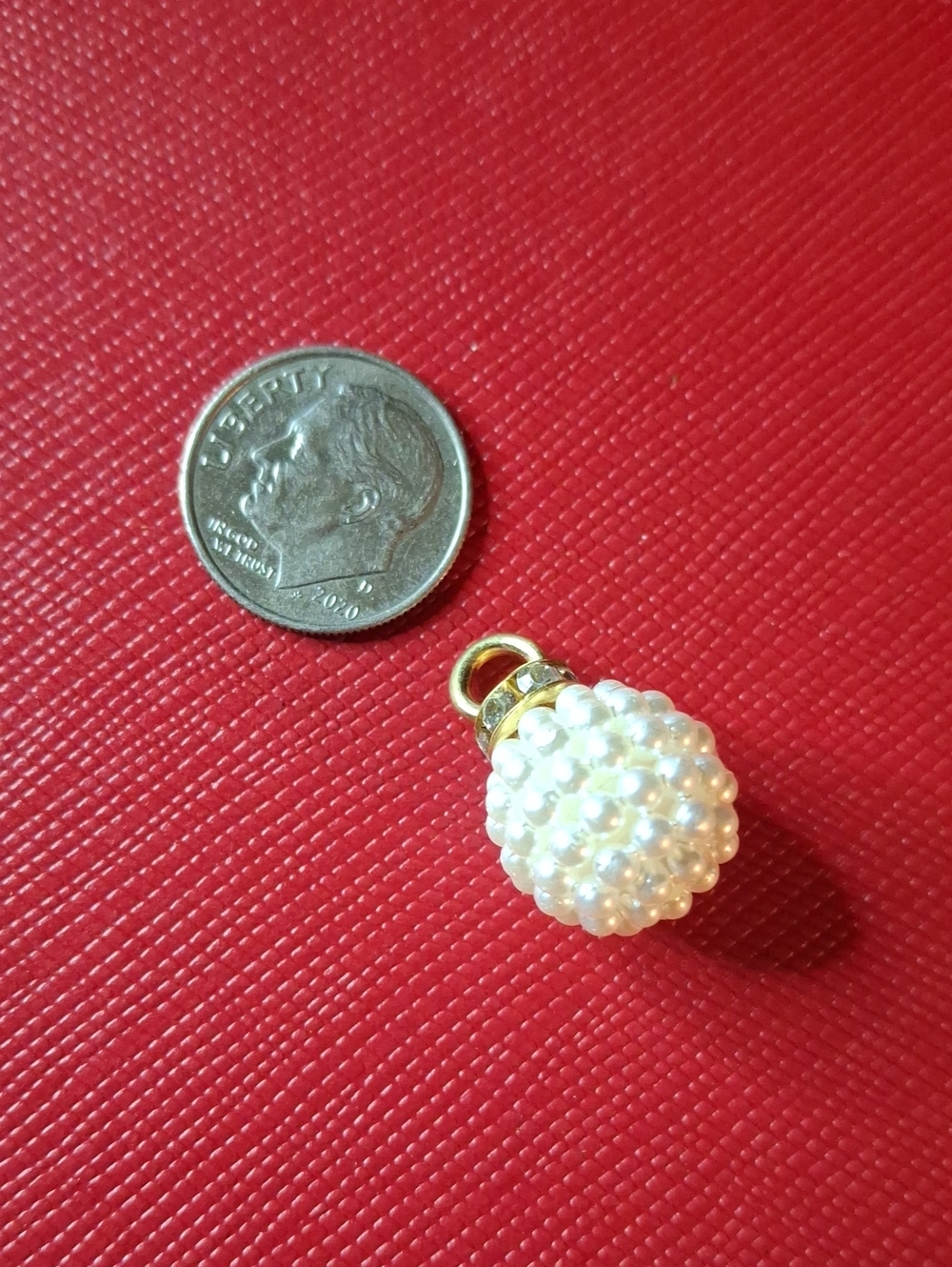 Faux Pearl Bead Charm New